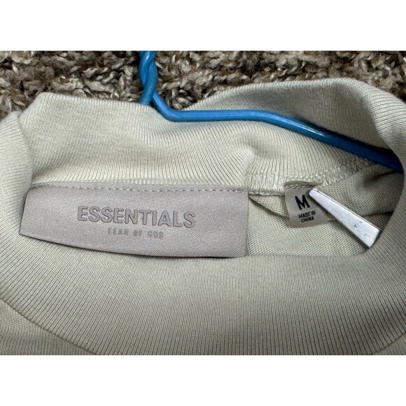 Fear Of God Essentials Short Sleeve T-Shirt Women’s Medium Beige Tan Embroidered - Picture 12 of 16